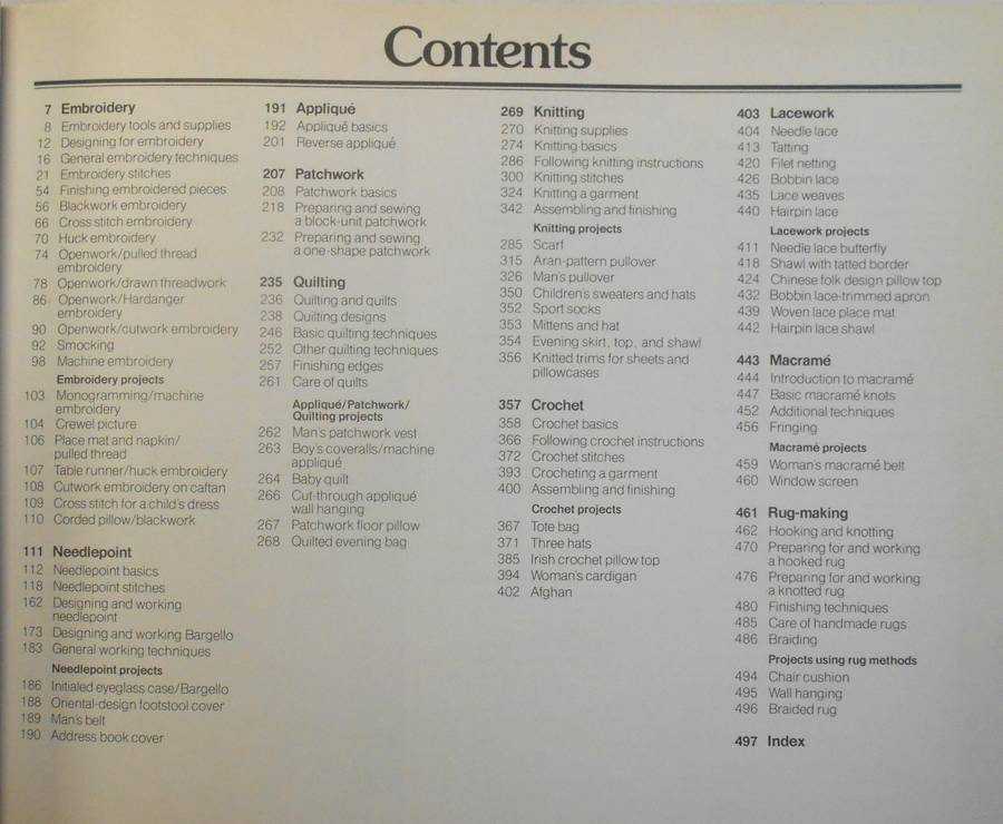 COMPLETE GUIDE TO NEEDLEWORK-READER'S DIGEST-512 PAGES HARD COVER