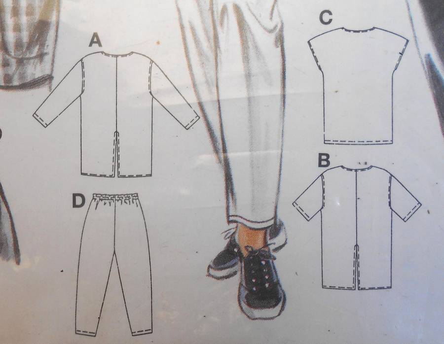 BURDA 4302 JACKET/TOP & PULL-ON PANTS SIZES 22-24-26-28-30-32-34 COMPLETE-UNCUT-F/FOLDED