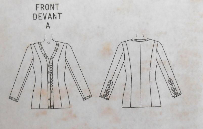 VOGUE V8369 SEMI FITTED JACKET SIZE 6-8-10-12 - COMPLETE-UNCUT-F/FOLDED