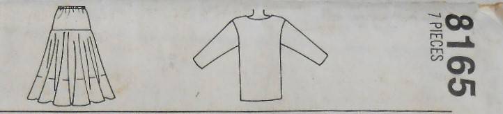 SIMPLICITY 8165 PULL ON SKIRT & PULLOVER TUNIC SIZE 10-16 COMPLETE CUT TO 16