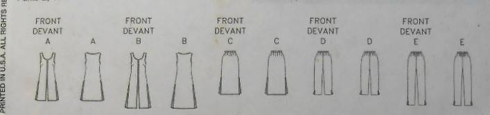 BUTTERICK B4523 TUNIC-SKIRT-PANTS SIZE XS-S-M (4-14) COMPLETE-CUT TO MEDIUM 12-14