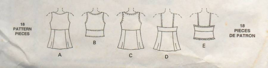 McCALLS 7660 PRINCESS SEAMED EMPIRE WAIST TOPS SIZE 12-14-16 COMPLETE-CUT TO 16