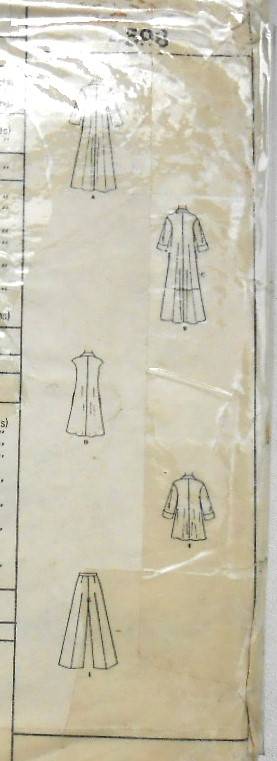 VINTAGE McCALLS 4898 DRESS OR TOP & PANTS SIZE 10 BUST 32 1/2 COMPLETE