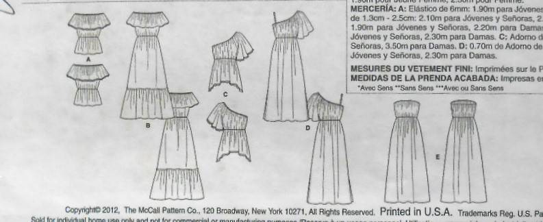 McCALLS M6558 PULLOVER TOPS & DRESSES SIZE 8-10-12-14-16 COMPLETE UNCUT-F/FOLDED