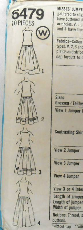 SIMPLICITY 6479 PINAFORE IN 2 LENGTHS SIZE 6-8 -COMPLETE