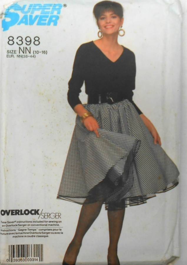 SIMPLICITY 8398 SKIRT & TOP SIZE 10-16 COMPLETE-CUT TO 16