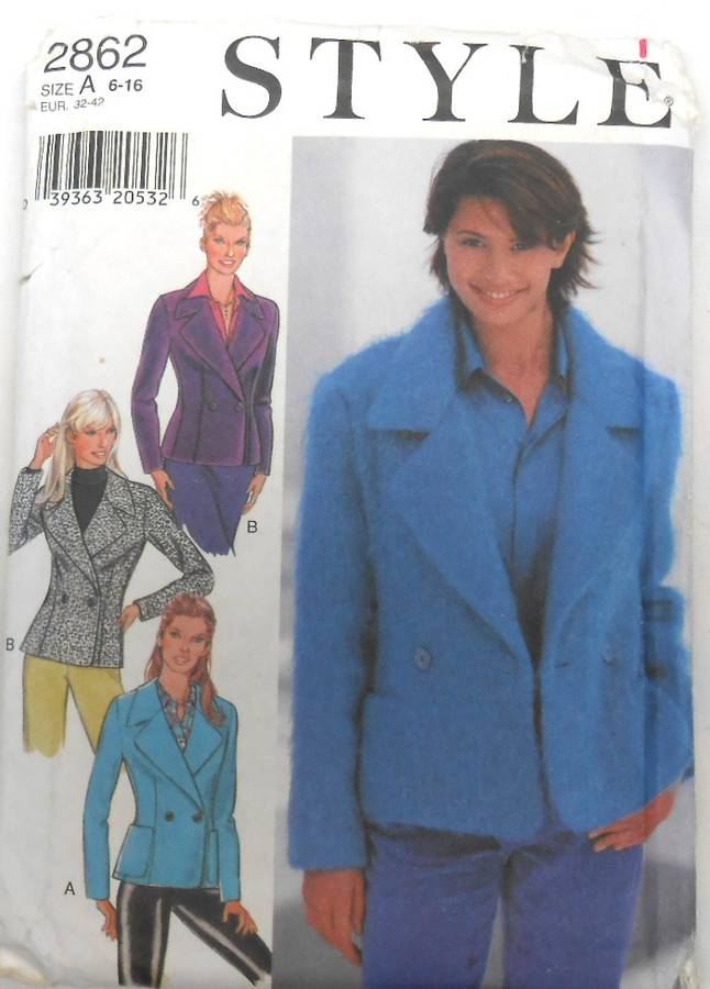 STYLE 2862 JACKET  WITH TIE BACK FEATURE SIZES-6-16 COMPLETE-CUT TO 12