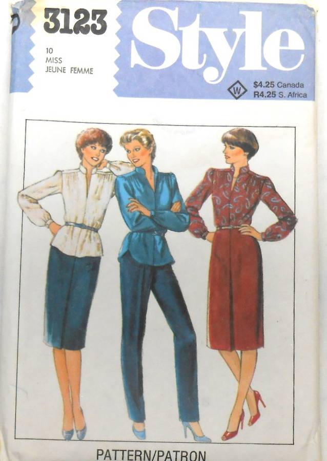 STYLE 3123 BLOUSE-SKIRT-PANTS SIZES-10 BUST 83 CM COMPLETE