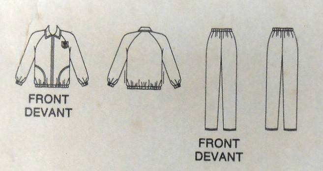 BUTTERICK 5821 TRACKSUIT JACKET & PANTS SIZE P-S-M-L-XL (6-22) COMPLETE-UNCUT-F/FOLDED