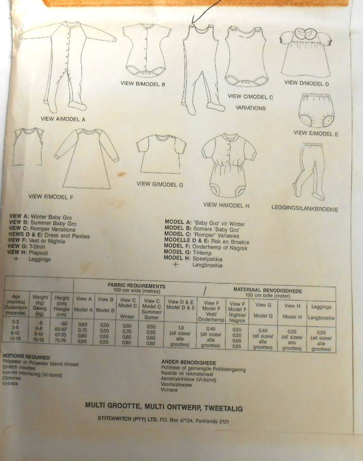 DESIGNER STITCHWITCH SWO5 DESIGNER WARDROBE FOR BABY SIZES 0 -18 MONTHS COMPLETE-UNCUT