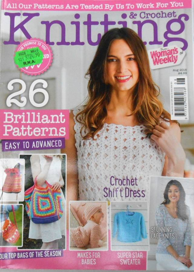 KNITTING & CROCHET FROM WOMAN'S WEEKLY AUGUST 2018 - 68 PAGES