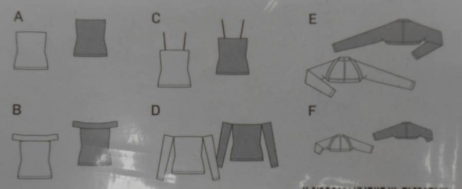 BURDA 6925 LADIES SHIRT-BOLERO-TOP-CAMI SIZE 6-20 COMPLETE-UNCUT-F/FOLDED