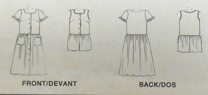 McCALLS 8027 DRESS & FRONT BUTTON ROMPER SIZE 10-12-14-16 COMPLETE-UNCUT-F/FOLDED-ZIPLOC