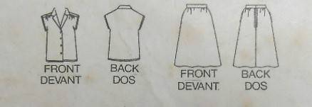 BUTTERICK 3808 BLOUSE & SKIRT SIZE 14-16-18 COMPLETE-CUT TO 16-SKIRT UNCUT
