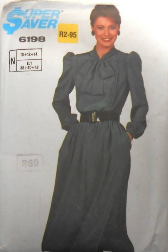 SIMPLICITY 6198 PULLOVER DRESS SIZE 10-12-14 COMPLETE-UNCUT-F/FOLDED
