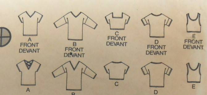 BUTTERICK 6544 LOOSE FITTING PULLOVER TOPS+NECKLINE VARIATIONS SIZE 8-10-12 COMPLETE-CUT TO 12-ZIPLO