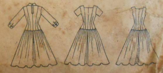 V/VINTAGE BUTTERICK 7703 LONG LINE DRESS SIZE 13 BUST 31 COMPLETE-ZIPLOC