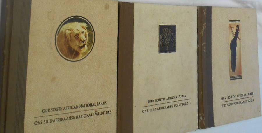 OUR SOUTH AFRICAN FLORA+BIRDS+NATIONAL PARKS- 3 CIGARETTE ALBUMS WITH ALL CARDS