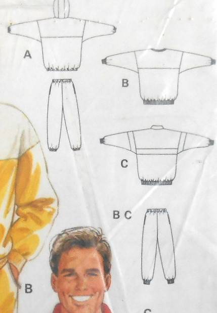BURDA 6433 MENS TRACKSUIT & HOODIS SIZE 34/36-38/40-42/44-46/48 COMPLETE-UNCUT-F/FOLDED