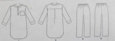 BUTTERICK B6429 UNISEX ADULT+KIDS TUNIC & PANTS SIZE 3-12 YEARS +34-48" COMPLETE-CUT TO L (42-44")