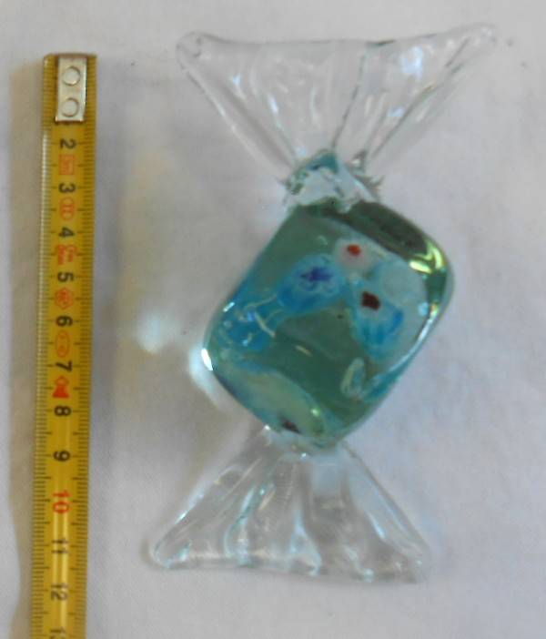 Huge 11.5 cm Vintage Glass Murano Sweet with Millefiori enamel flowers in perfect condition