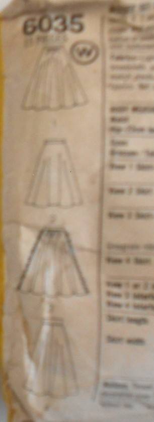 SIMPLICITY 6035 CIRCLE & HALF CIRCLE SKIRTS SIZE 10-12-14-COMPLETE-ZIPLOC