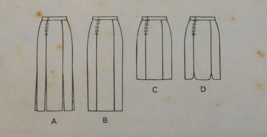 McCALLS 6604 GORED SKIRT IN 2 LENGTHS SIZE 14 COMPLETE-UNCUT -F/FOLDED