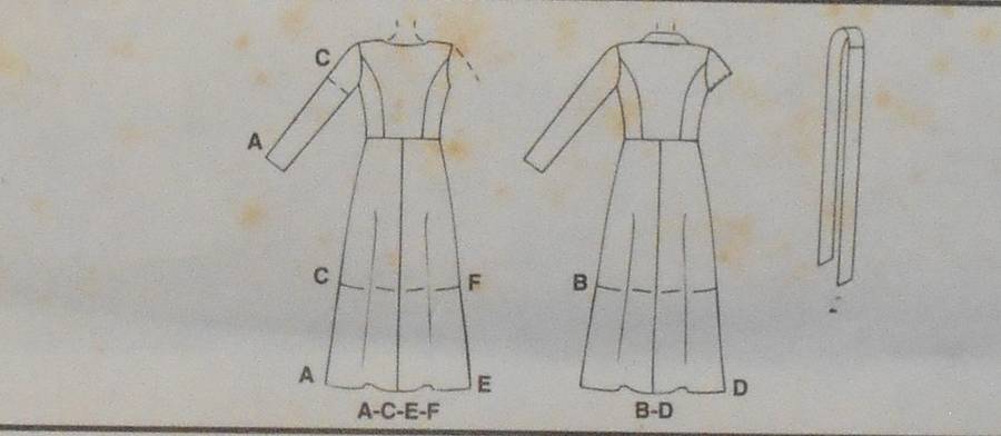 McCALLS 9361 WRAP DRESS IN 2 LENGTHS & SASH SIZE 16-18-20 COMPLETE-UNCUT-F/FOLDED