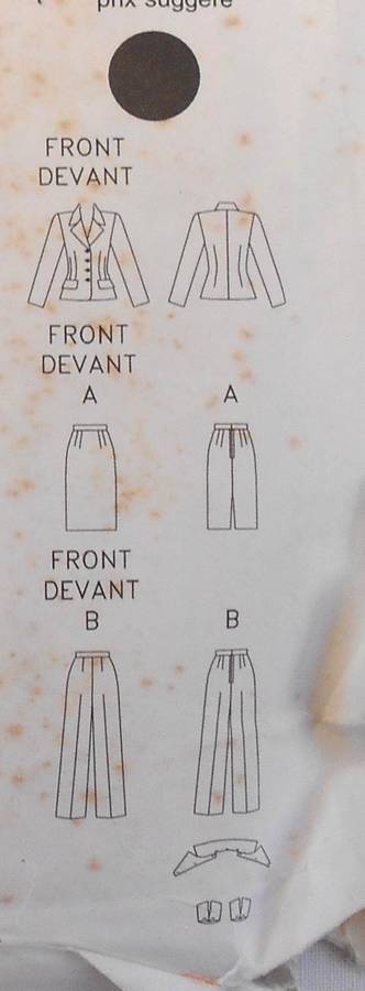 BUTTERICK 4200 JACKET-SKIRT-PANTS SIZE 18-20-22 COMPLETE-CUT TO 22