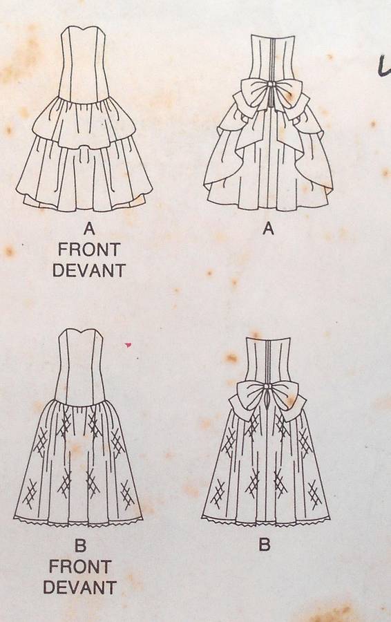 BUTTERICK 4739 FLARED DRESS WITH LINED CLOSE FITTING BODICE SIZE 12-14-16 COMPLETED-UNCUT-F/FOLDED