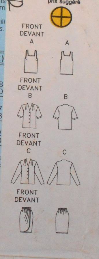 BUTTERICK 5496 TOP & SMOCK SARONG SKIRT SIZE 18-20-22 COMPLETE CUT TO 22