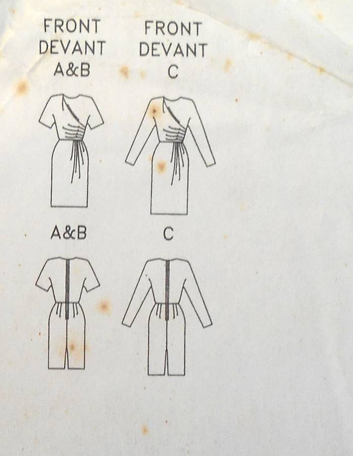 BUTTERICK 5259 DRESS WITH SEMI FITTED BODICE WITH TUCKS SIZE 12-14-16 COMPLETE-UNCUT-F/FOLDED