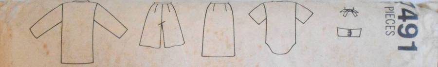 SIMPLICITY 7491 SKIRT-SHORTS-BRA TOP-SHIRT-UNLINED JACKET SIZE 10 COMPLETE-MOSTLY UNCUT