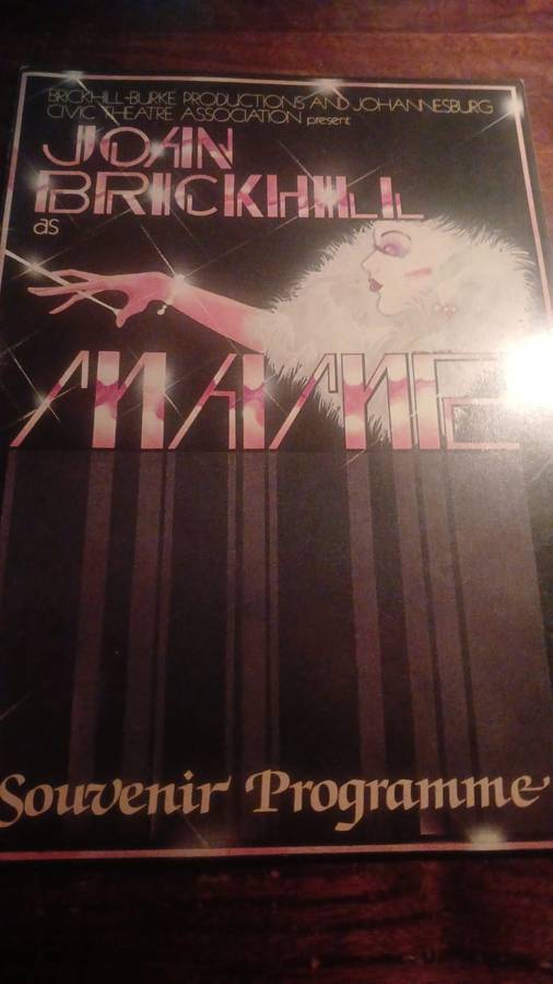 Joan Brickhall as MAME, Civic Theatre, Johannesburg, Theatrical Programme (1982)