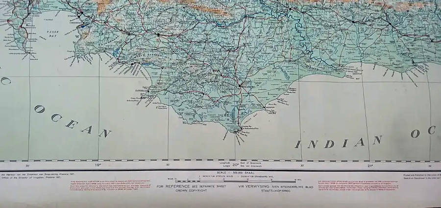 Map of The Union of South Africa - 10 large sheets (1935-7) - complete