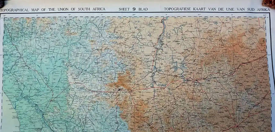 Map of The Union of South Africa - 10 large sheets (1935-7) - complete