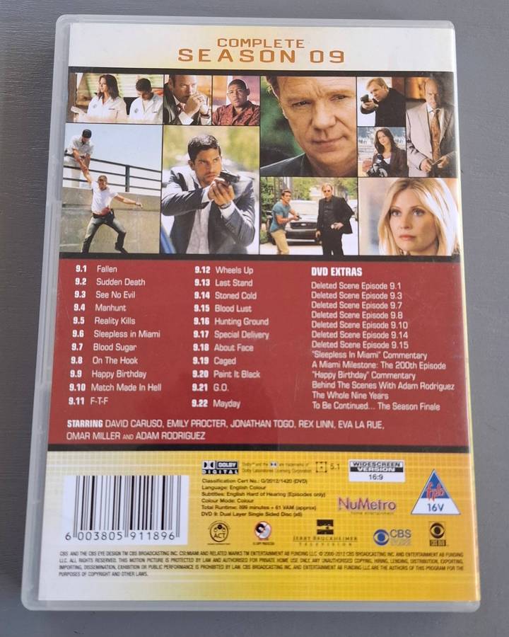 CSI Miami Complete Season 9 Series