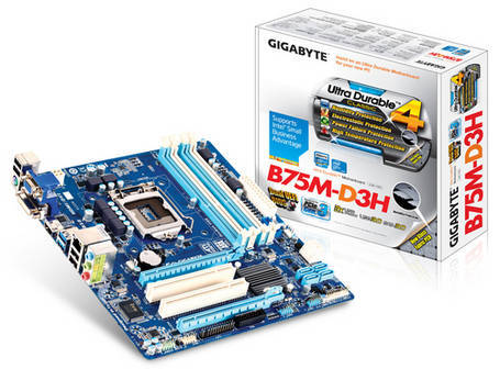 Gigabyte GA-B75M-D3H Motherboard Bundle Plus Intel i3 2120 3.3GHZ processor 10 GB Ram Memory