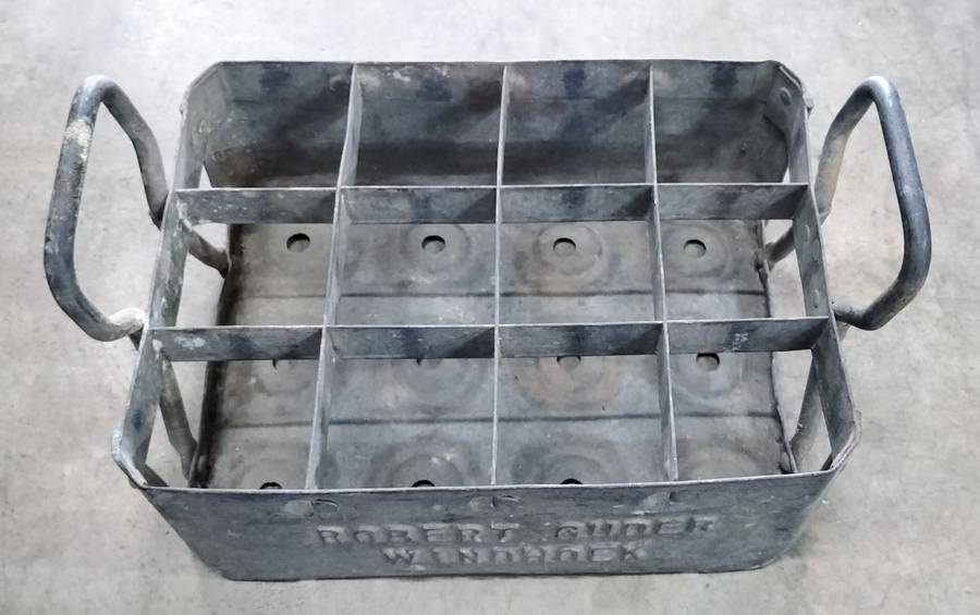 Rare steel bottle crate - Robert Guder - Windhoek