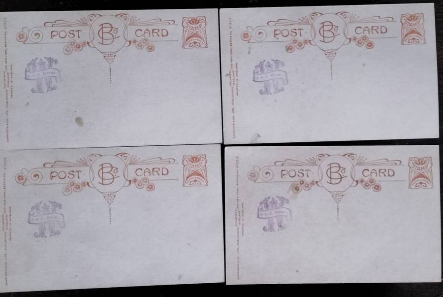 Post Card set - Parent's anguish whilst son participates in WW1 (x4)