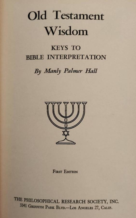 Old Testament Wisdom (Hall, 1957)
