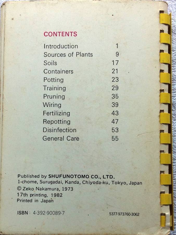 Miniature Bonsai Book-Bonsai Miniatures-Zeko Nakamura-Shufunotomo Co Ltd, Tokyo, Japan