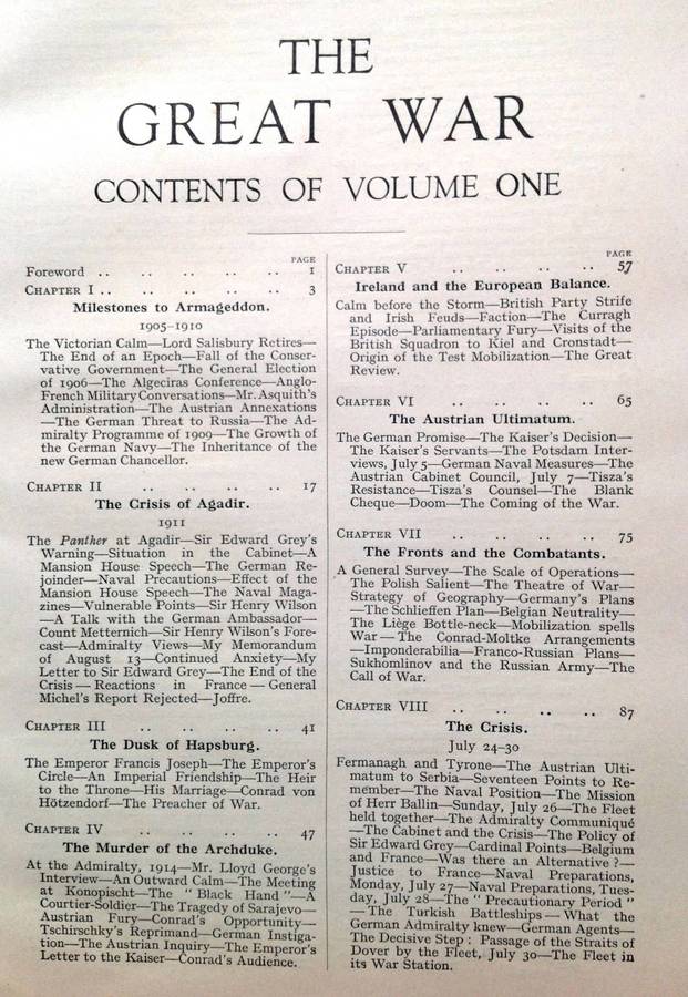 The Great War - The Right Hon. Winston S. Churchill, CH, MP - Volumes One to Four (Complete Set)