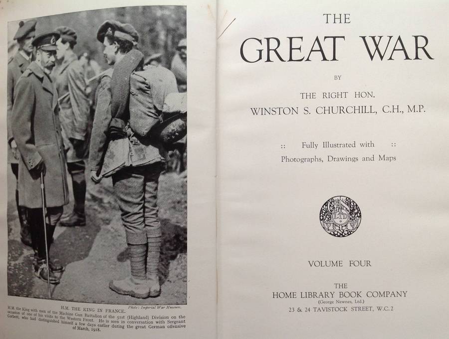 The Great War - The Right Hon. Winston S. Churchill, CH, MP - Volumes One to Four (Complete Set)