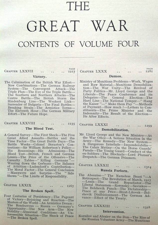 The Great War - The Right Hon. Winston S. Churchill, CH, MP - Volumes One to Four (Complete Set)