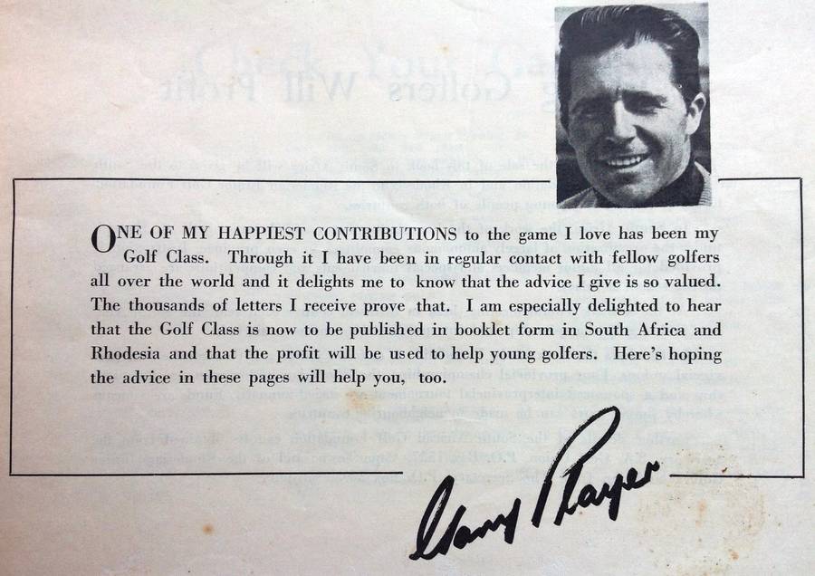 Gary Player's Golf Class as published in The Cape Argus