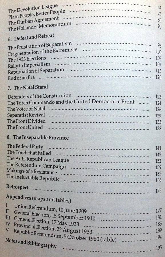 Natalians First - Separatism in South Africa 1909 - 1961 - P S Thompson - Hardcover