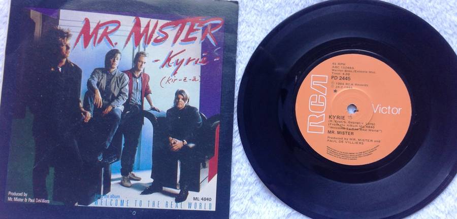 Seven single vinyl record - 45 RPM - Mr Mister - Kyrie & Run to Her   PD 2445