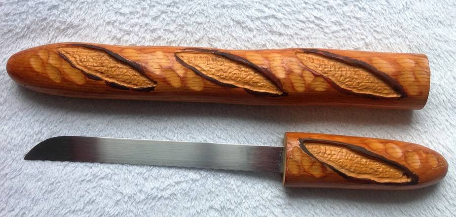 Vintage Wooden Cuzin Baguette Bread Knife - French Farmhouse Kitchen  Made In france - Cuzin Inox