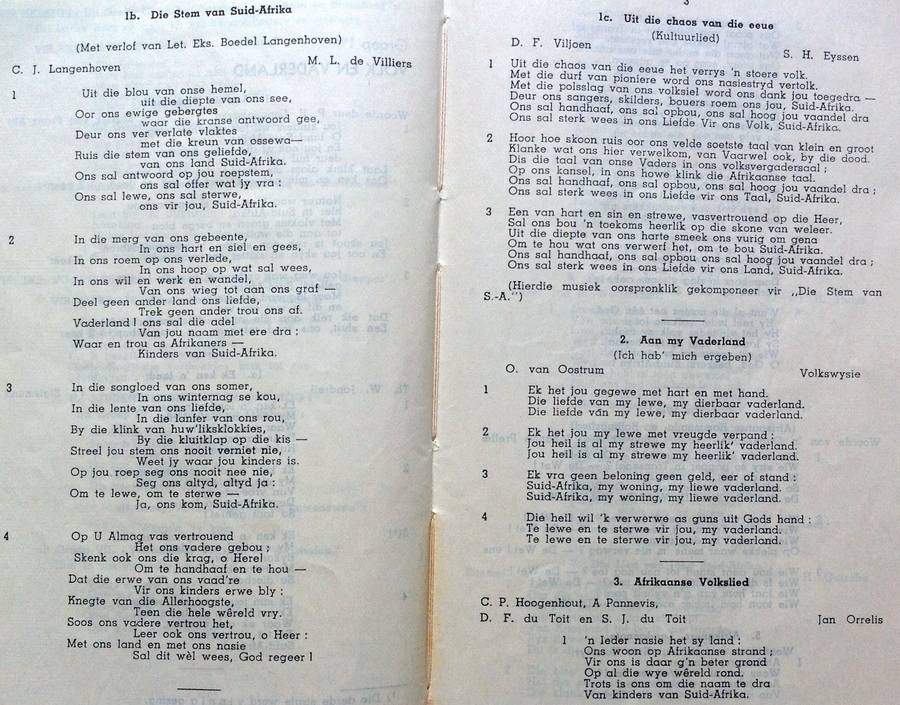 FAK Volksangbundel vir Suid-Afrika (Woorde Alleen)